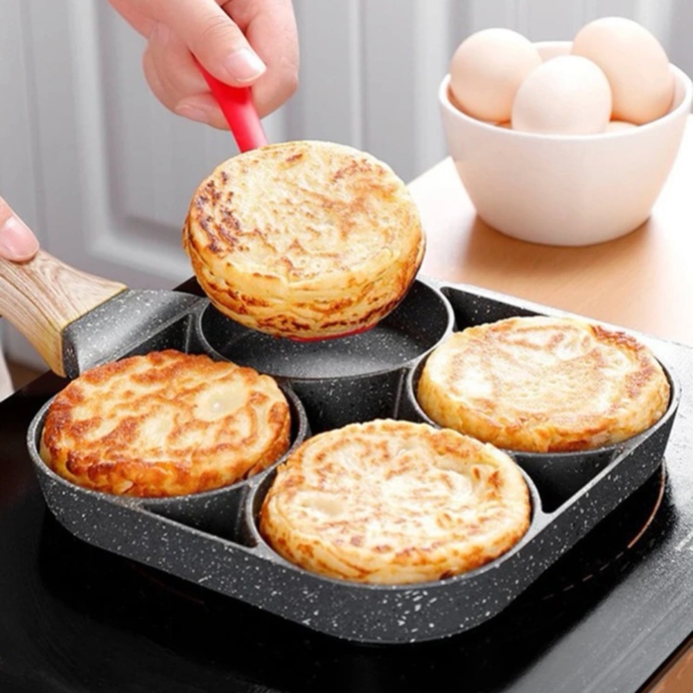 One Pan four Sides Frying Pan multi tasking pan pancake pan hamburger pan